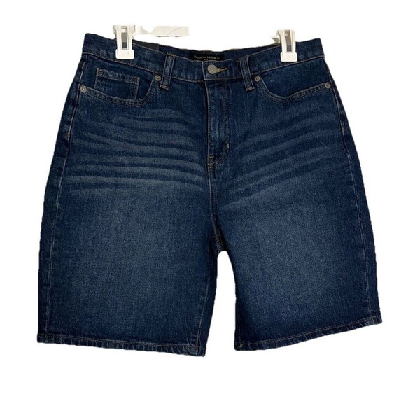Banana Republic Jean Shorts Size 29 8 Girlfriend Dark Wash Blue Denim NWT - Picture 1 of 7